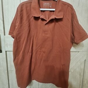 Eddie Bauer Rust Red Polo Shirt XL